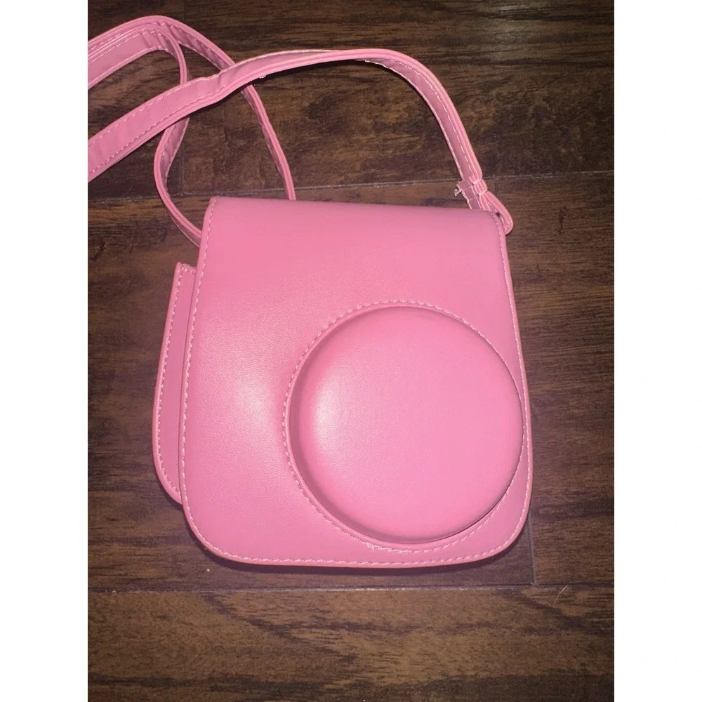 FUJIFILM Instax Mini Pink Leather Protective Camera Case Cover‎ with Strap
